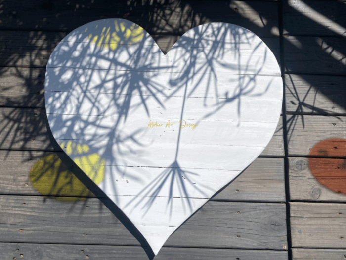 Cœur en bois recyclé – Image 6