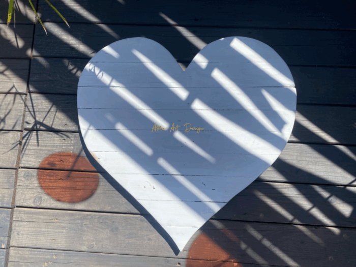 Cœur en bois recyclé – Image 3