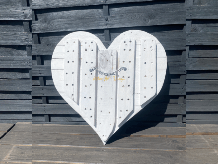 Cœur en bois recyclé – Image 5
