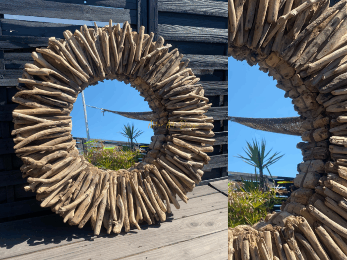 Miroir rond en bois flotté – Image 2