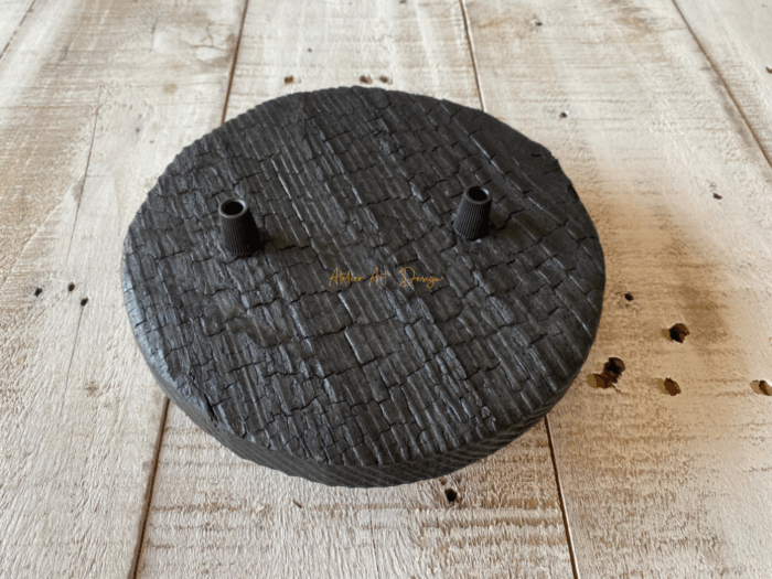 Rosace rond bois brulé – Image 4