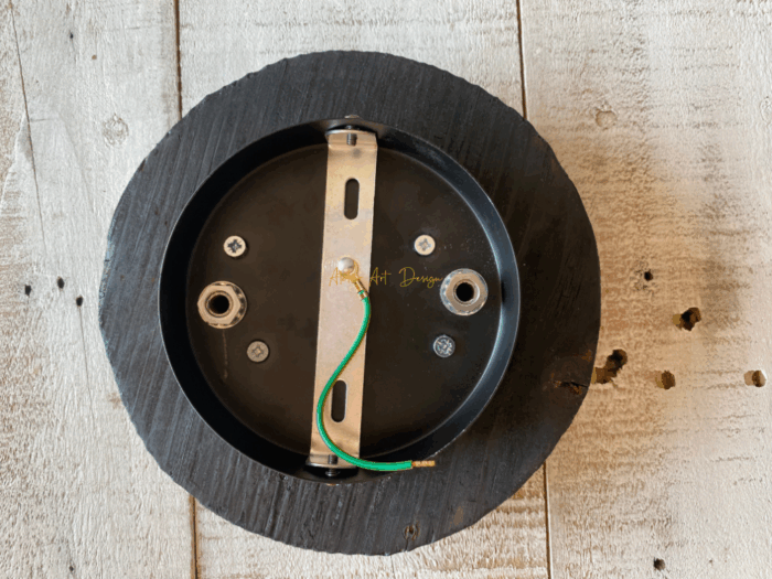 Rosace rond bois brulé – Image 2